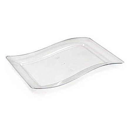 Fineline Settings Fineline Settings 1405-CL Clear Rectangle Dessert Plate 1405-CL
